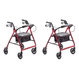 Making Life Easy Rollator 6 Burgundy Pack of 2