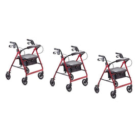 Making Life Easy Rollator 6 Burgundy Pack of 3