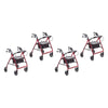Making Life Easy Rollator 6 Burgundy Pack of 4