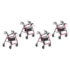 Making Life Easy Rollator 6 Burgundy Pack of 4