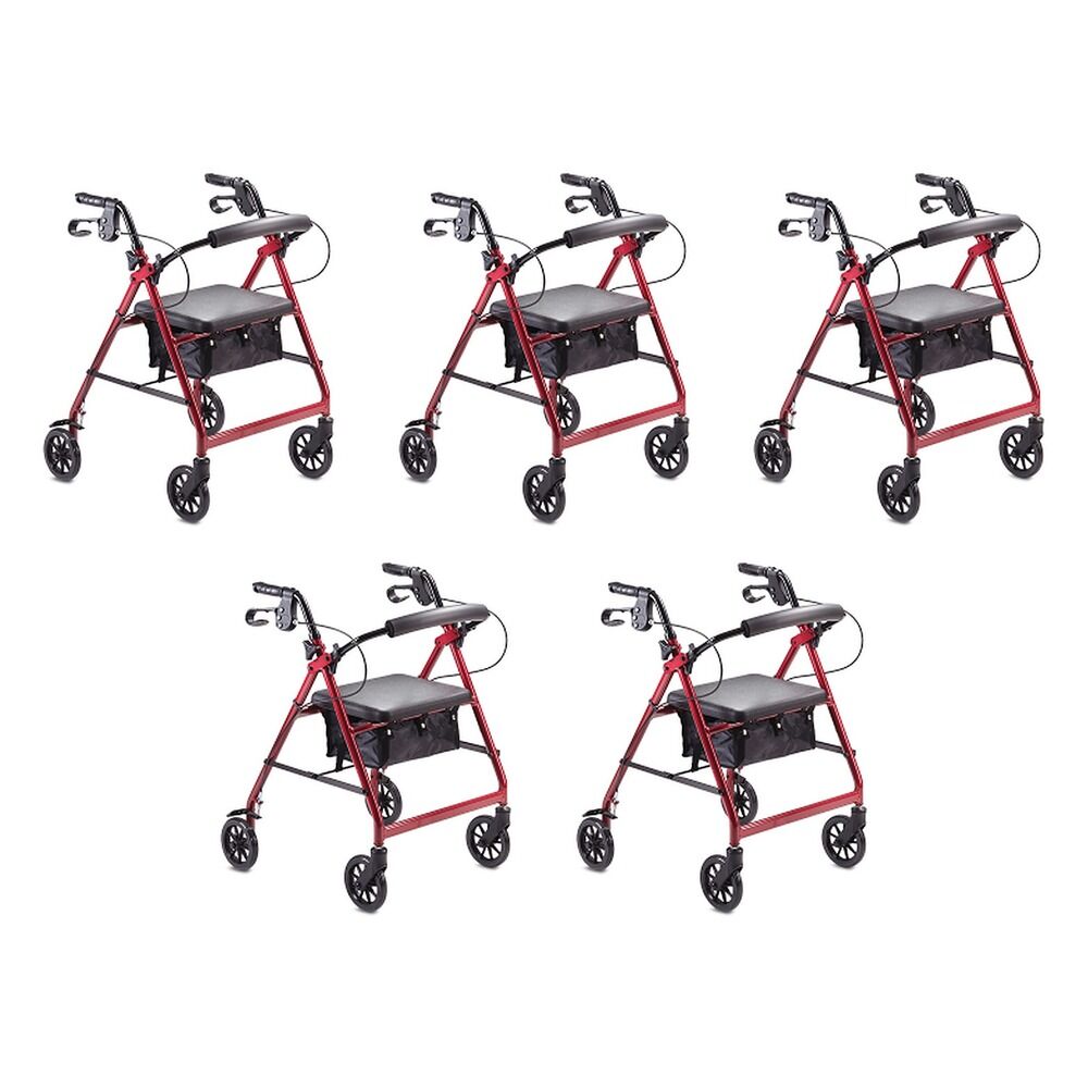 Making Life Easy Rollator 6 Burgundy Pack of 5