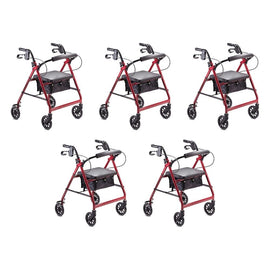 Making Life Easy Rollator 6 Burgundy Pack of 5