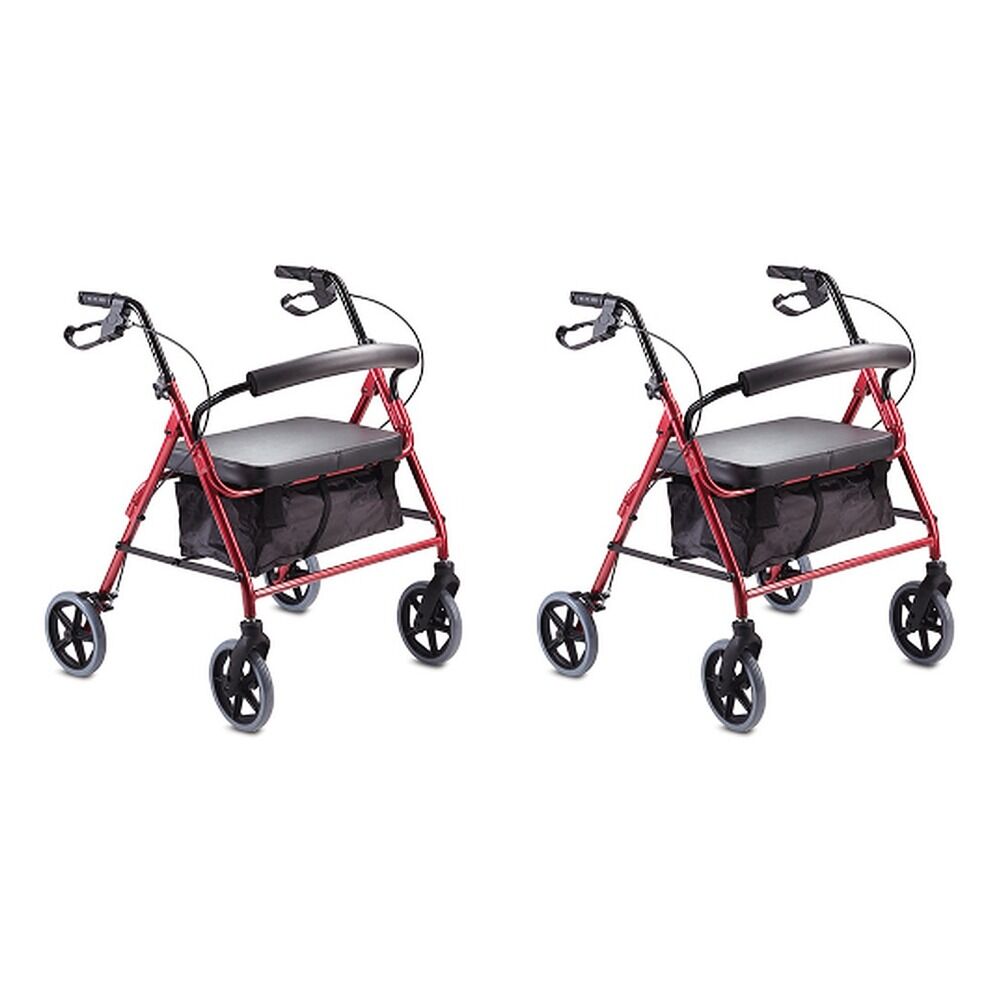 Making Life Easy Rollator 8 Heavy Duty Burgundy Pack of 2