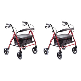 Making Life Easy Rollator 8 Heavy Duty Burgundy Pack of 2