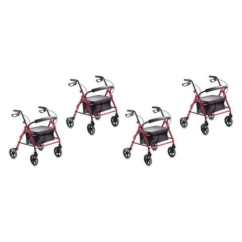 Making Life Easy Rollator 8 Heavy Duty Burgundy Pack of 4