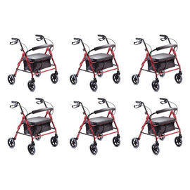Making Life Easy Rollator 8 Heavy Duty Burgundy Pack of 6