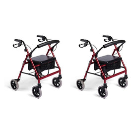 Making Life Easy Rollator 8 Fixed Frame Burgundy Pack of 2