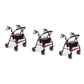 Making Life Easy Rollator 8 Fixed Frame Burgundy Pack of 3