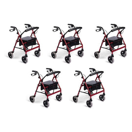 Making Life Easy Rollator 8 Fixed Frame Burgundy Pack of 5
