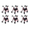 Making Life Easy Rollator 8 Fixed Frame Burgundy Pack of 6