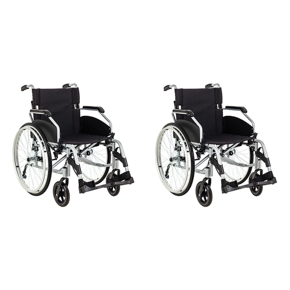 Making Life Easy Wheelchair Aluminium Self Propelled Silver Pack of 2