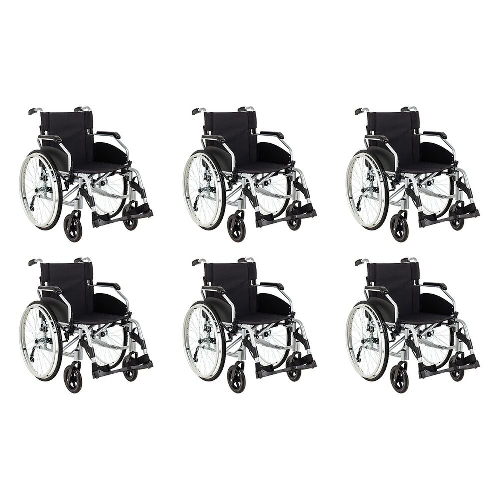 Making Life Easy Wheelchair Aluminium Self Propelled Silver Pack of 6