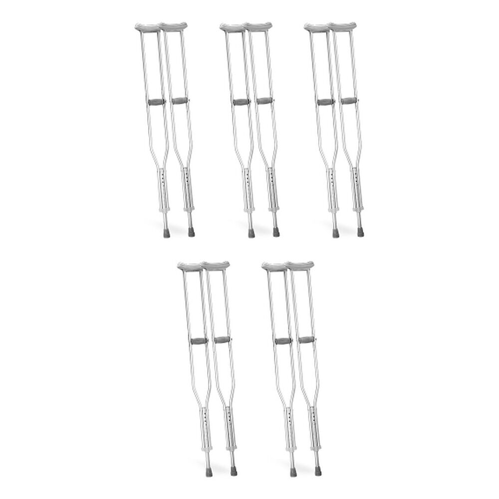 Making Life Easy Underarm Aluminium Crutches Adult Pair Pack of 5