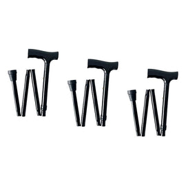 Making Life Easy Folding Walking Cane Black Pack of 3