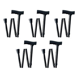 Making Life Easy Folding Walking Cane Black Pack of 5