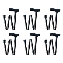 Making Life Easy Folding Walking Cane Black Pack of 6