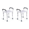Making Life Easy Shower Stool Aluminium Armrest Pack of 2