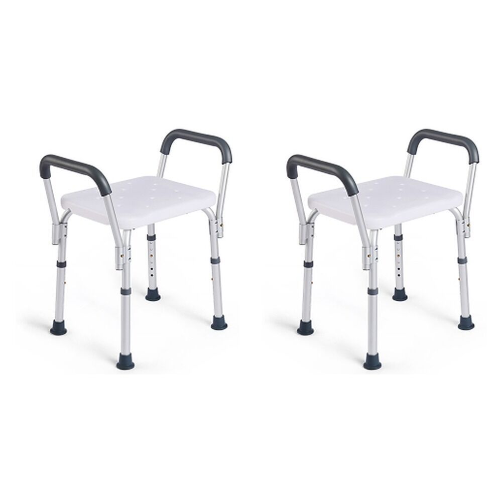 Making Life Easy Shower Stool Aluminium Armrest Pack of 2