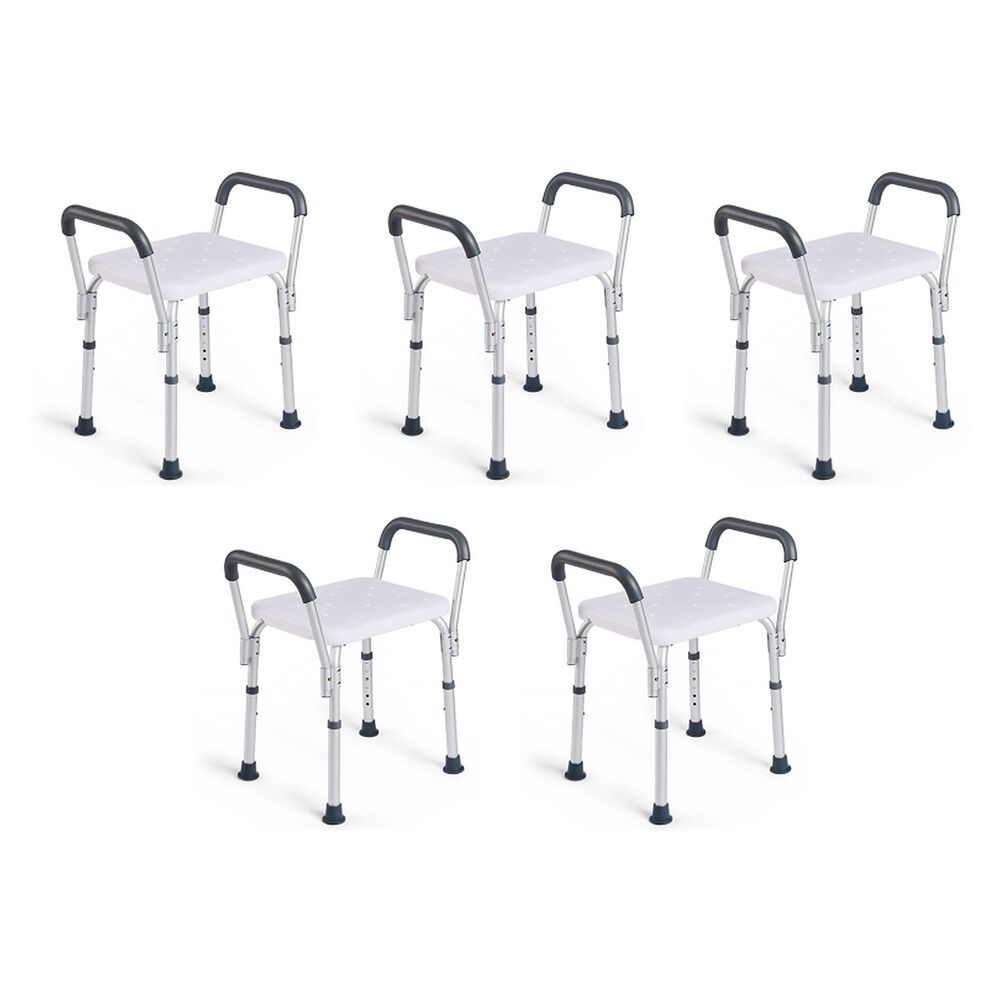 Making Life Easy Shower Stool Aluminium Armrest Pack of 5