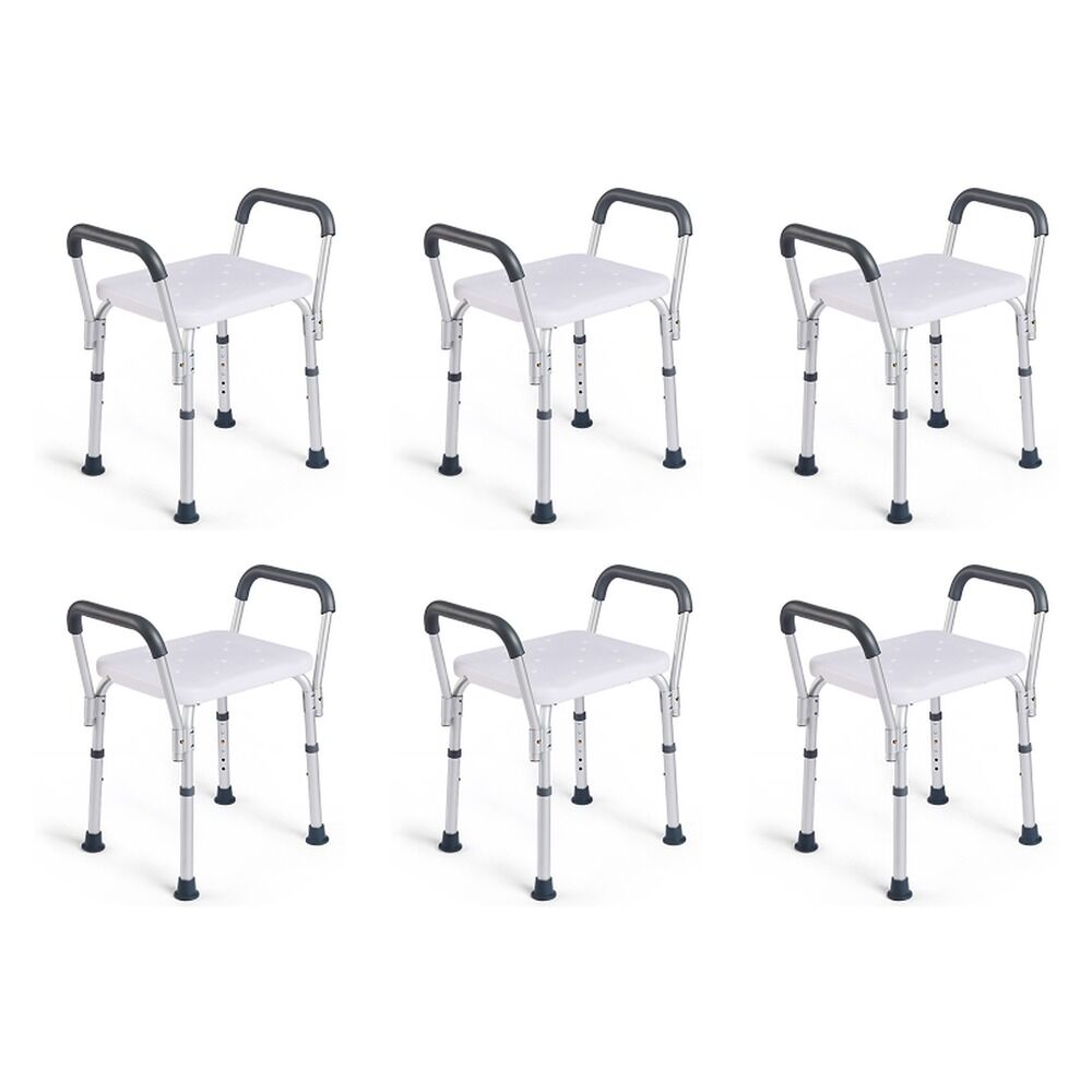 Making Life Easy Shower Stool Aluminium Armrest Pack of 6