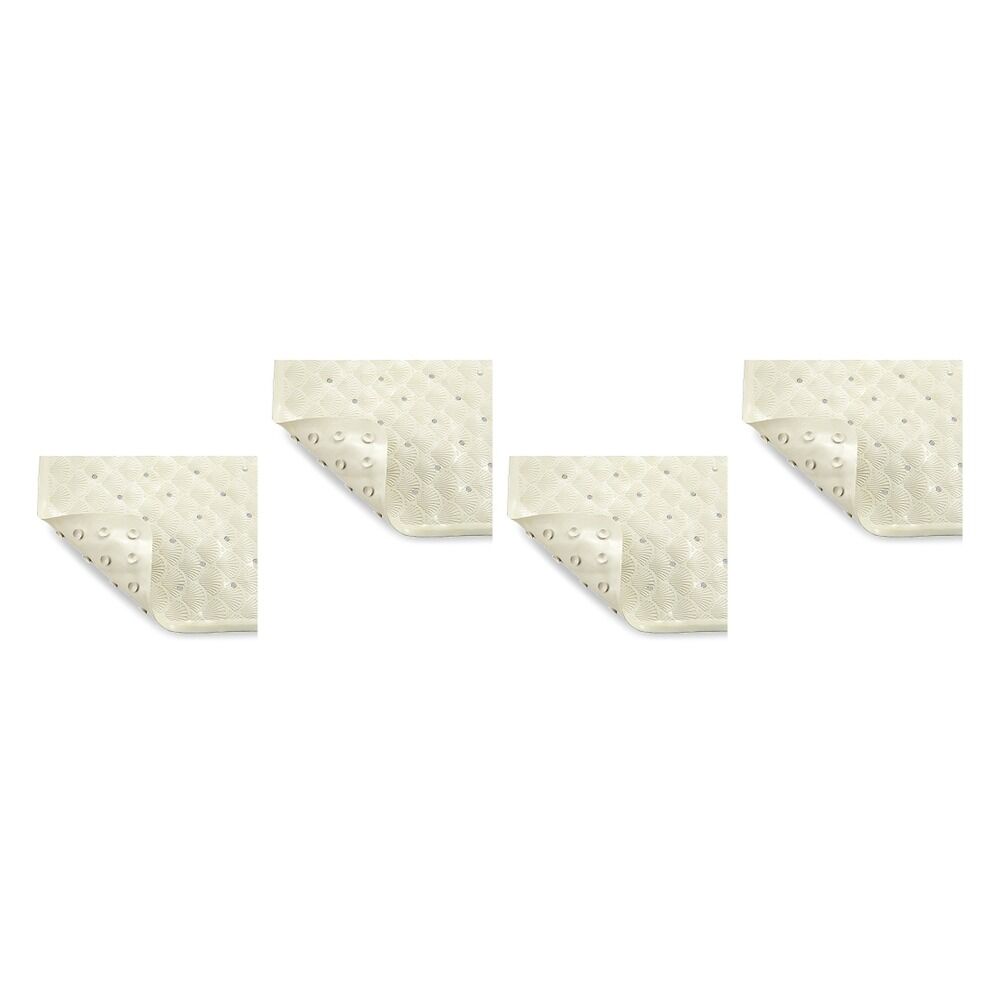 Making Life Easy Bath Shower Mat - Cream Pack of 4