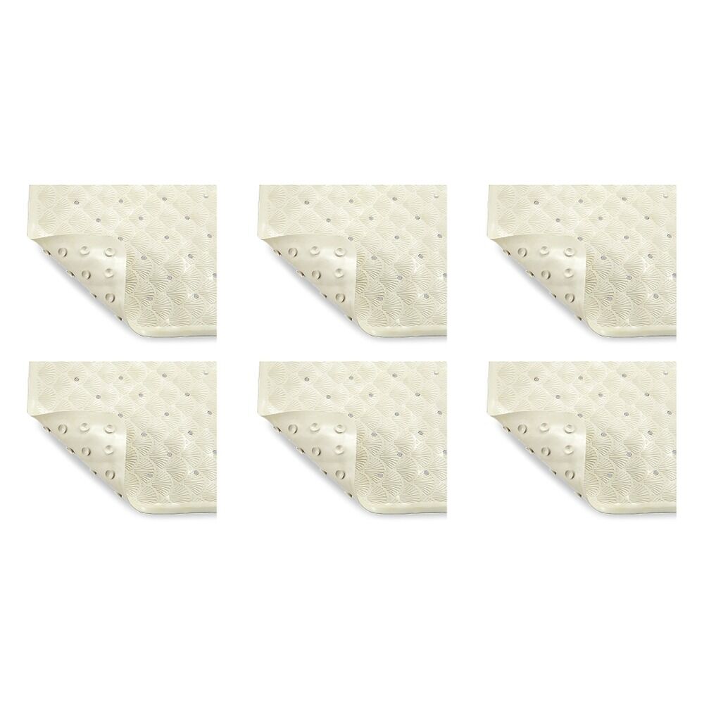 Making Life Easy Bath Shower Mat - Cream Pack of 6