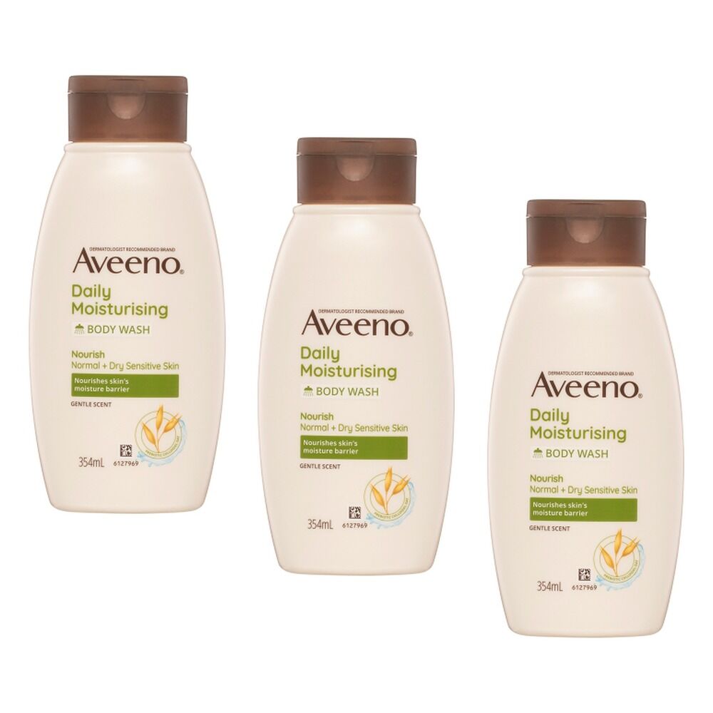 Aveeno Nourish Daily Moisturising Body Wash 354mL Pack of 3