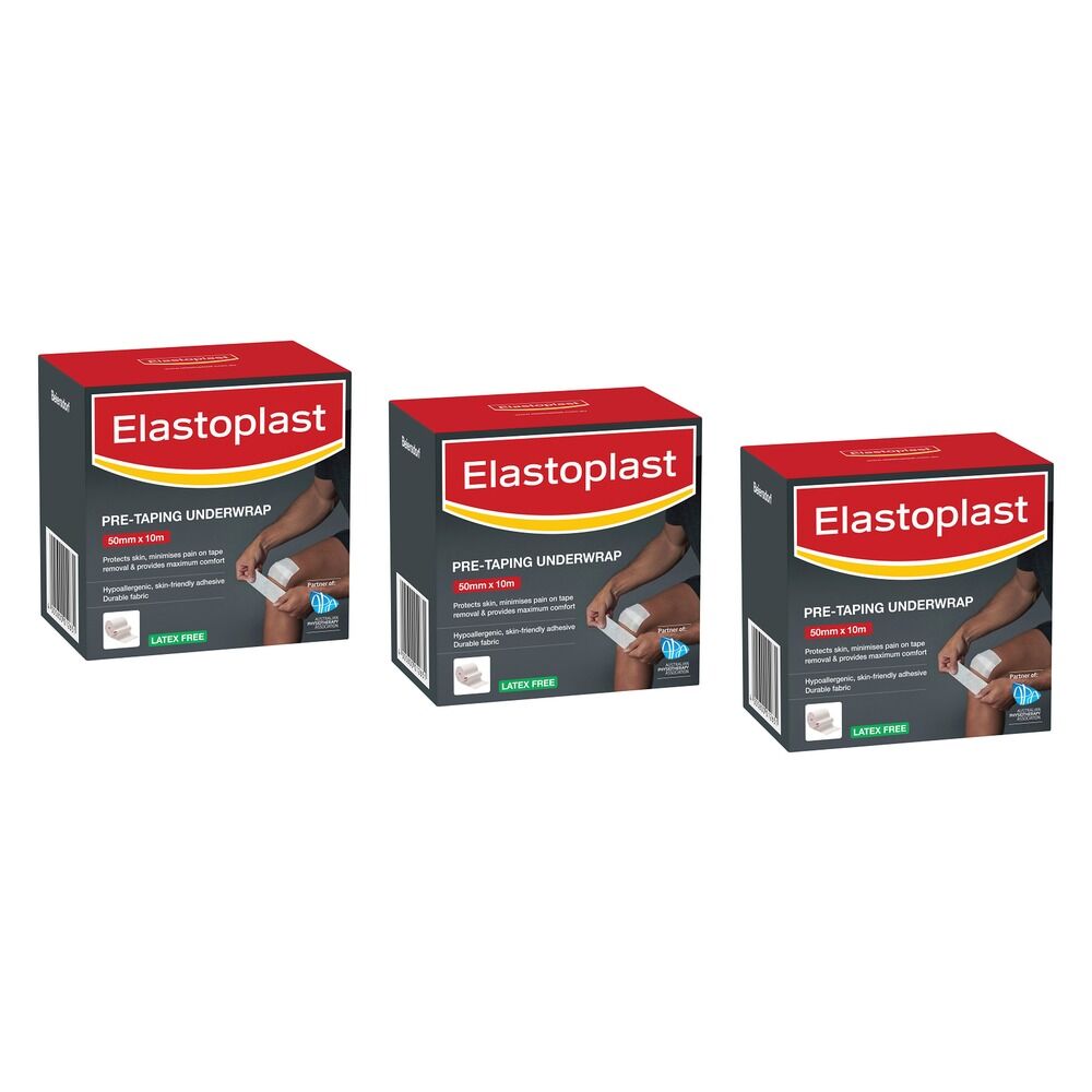 Elastoplast Pre-Taping Underwrap 50mm x 10m Pack of 3