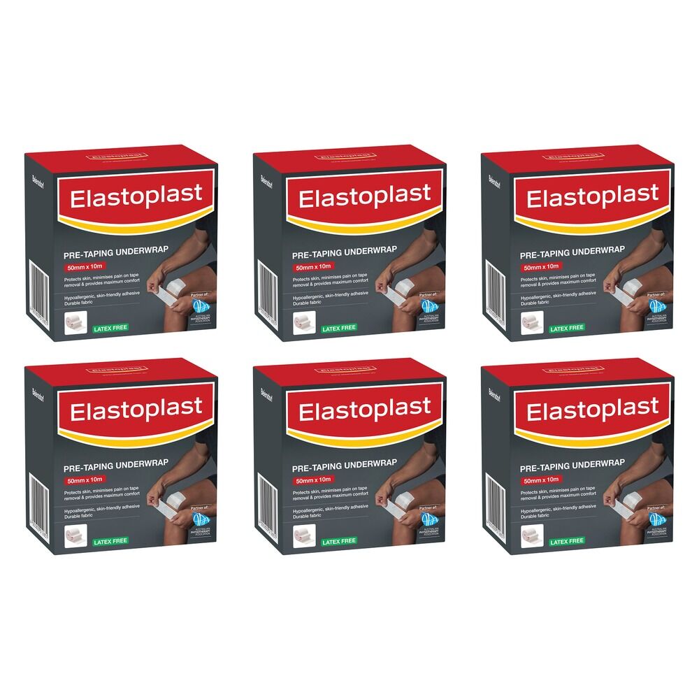 Elastoplast Pre-Taping Underwrap 50mm x 10m Pack of 6