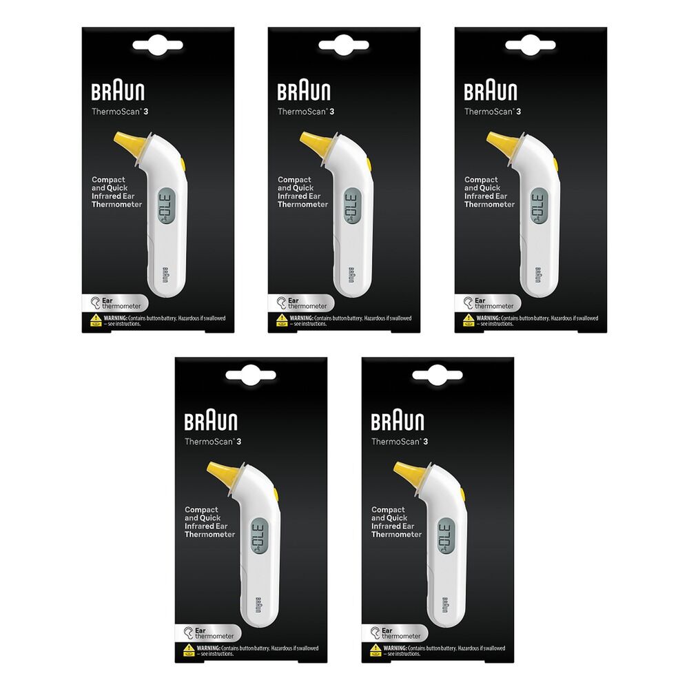 Braun ThermoScan 3 Ear Thermometer Pack of 5
