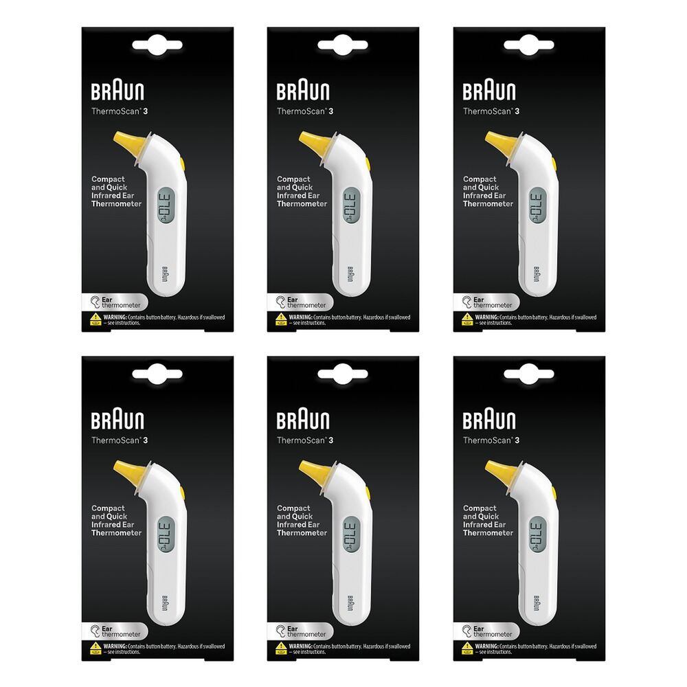 Braun ThermoScan 3 Ear Thermometer Pack of 6