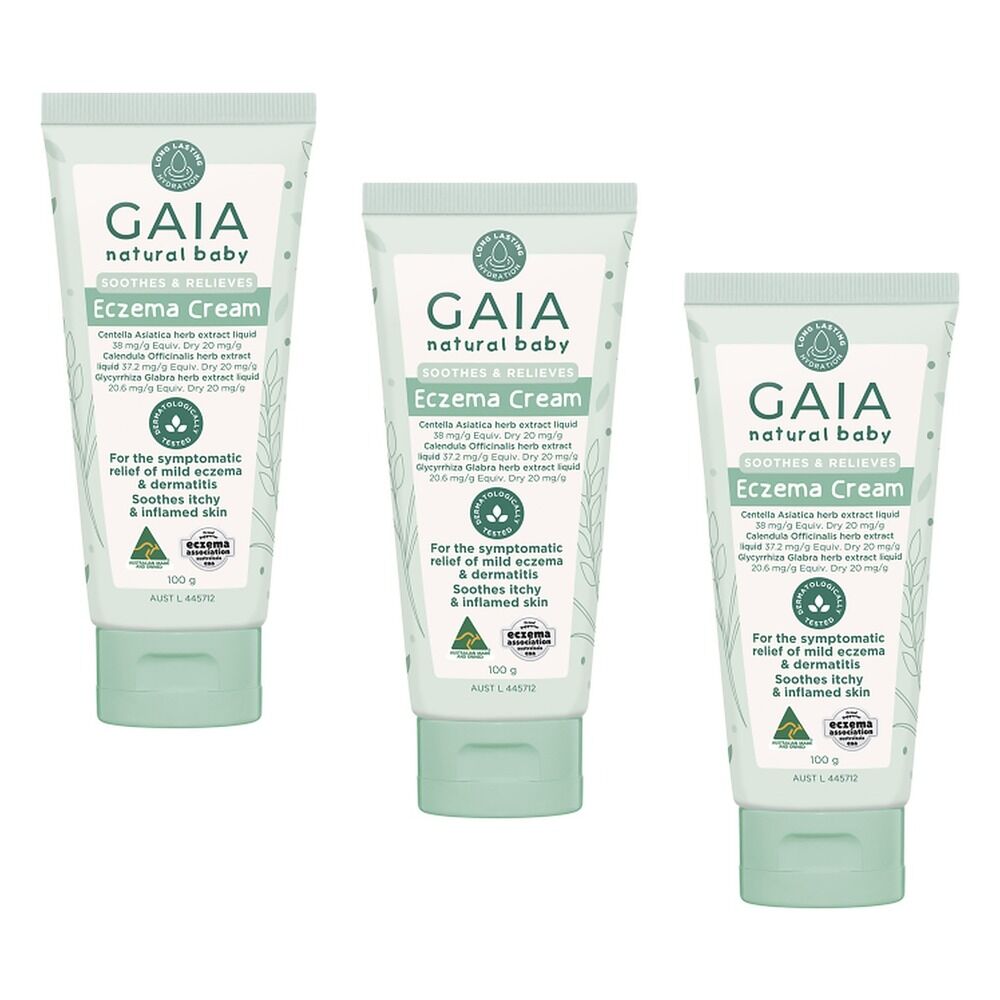 GAIA Natural Baby Eczema Cream 100g x 6 Bundle of 3