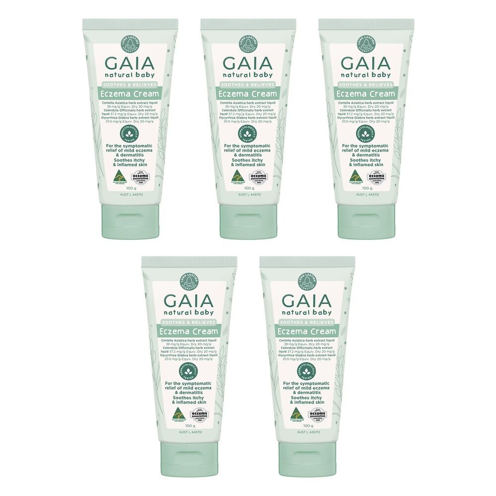 GAIA Natural Baby Eczema Cream 100g x 6 Bundle of 5