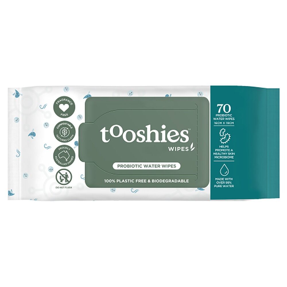tooshies Eco Probiotic Water Wipes 70 Pack x 8