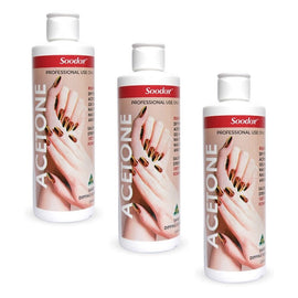 Soodox Nail Polish Remover Acetone 250mL Pack of 3