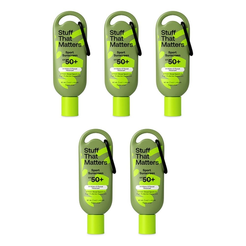 Stuff That Matters SPF 50+ Sport Sunscreen 60mL Pack of 5