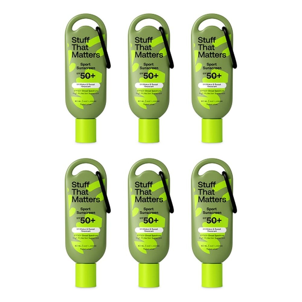 Stuff That Matters SPF 50+ Sport Sunscreen 60mL Pack of 6