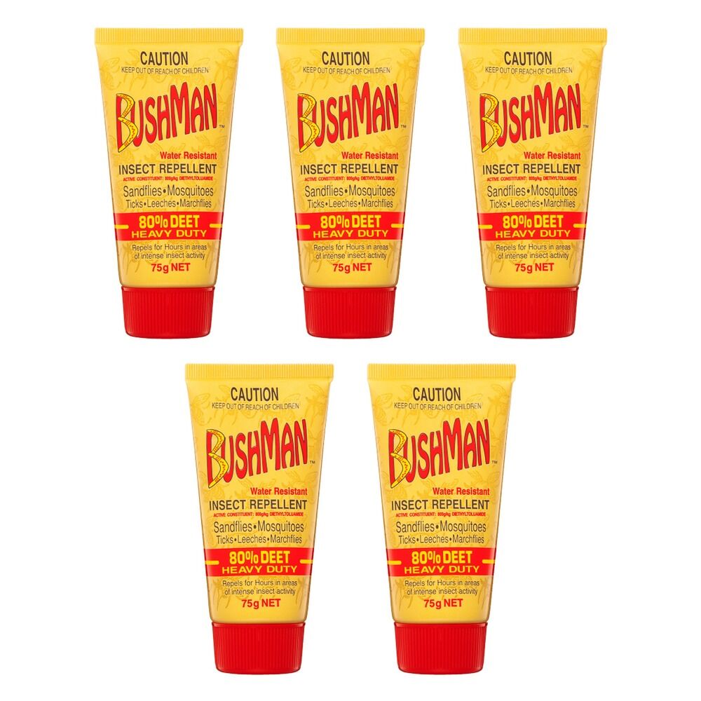 Bushman Ultra Gel Insect Repellent 75g Pack of 5
