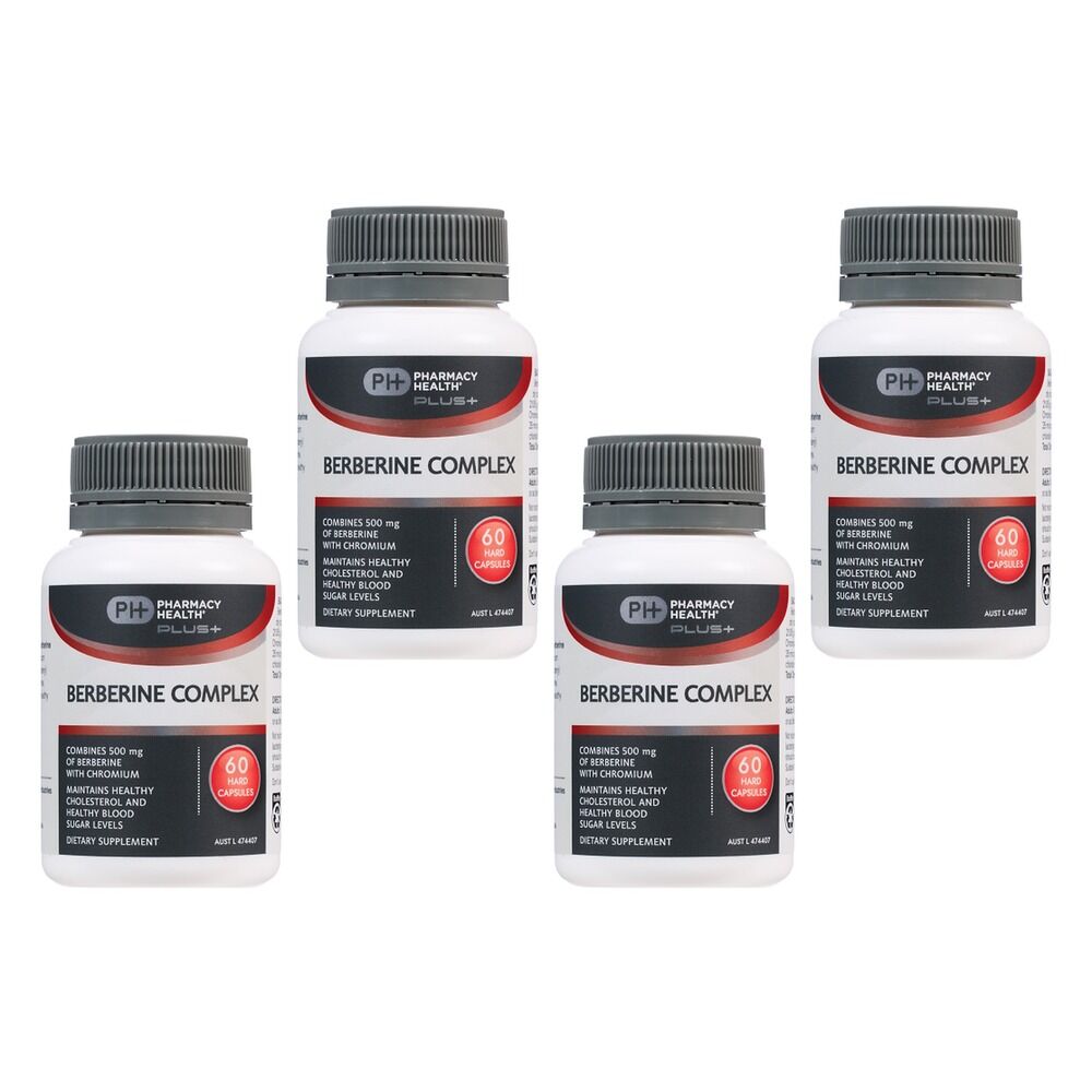 Pharmacy Health Plus Berberine Complex 60 Capsules Pack of 4