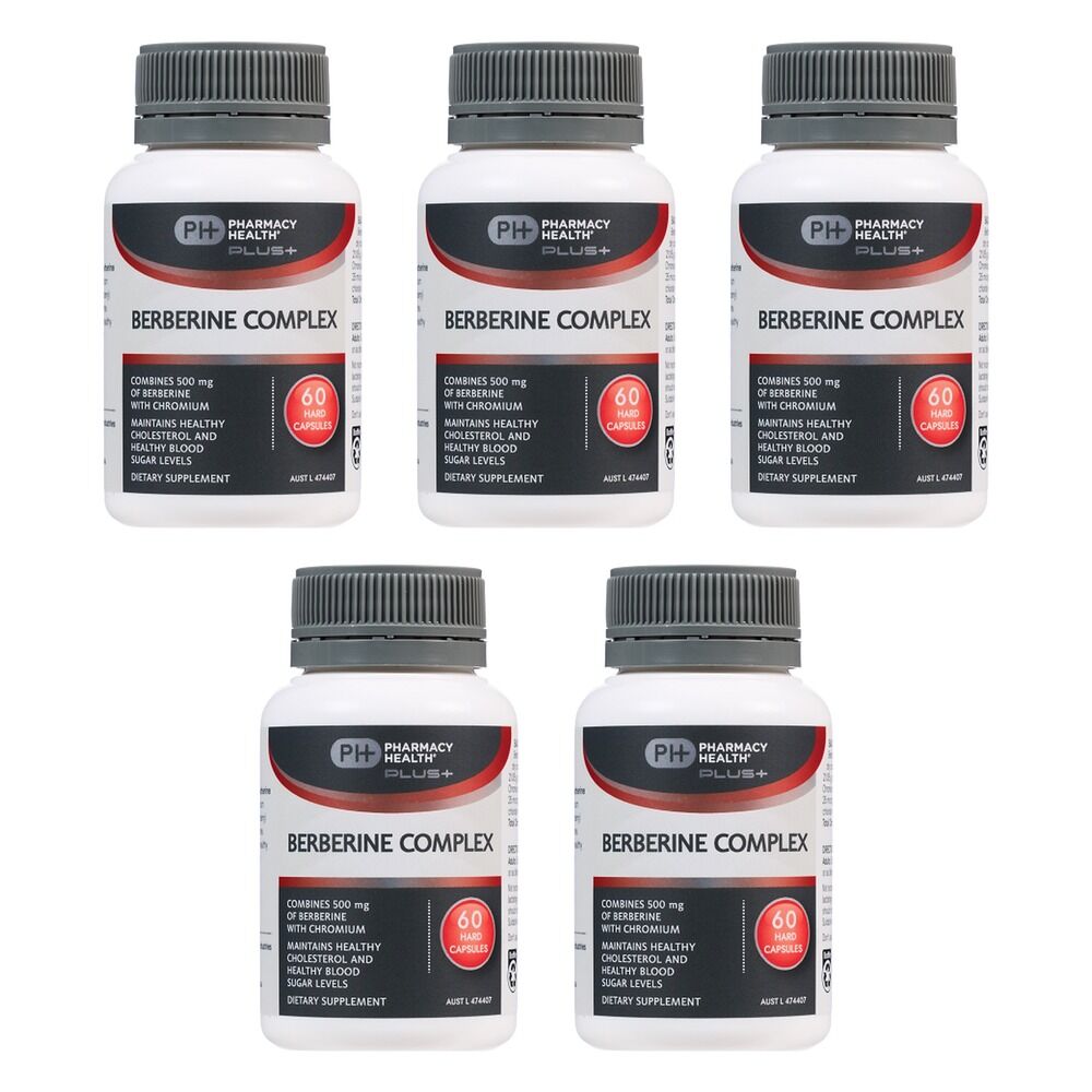 Pharmacy Health Plus Berberine Complex 60 Capsules Pack of 5