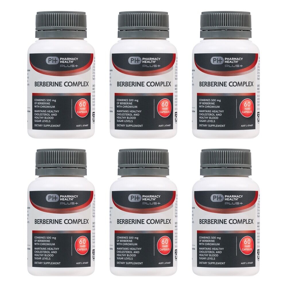 Pharmacy Health Plus Berberine Complex 60 Capsules Pack of 6