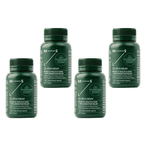 Ultra Nature Muscle Health & Pain + Inflammation Relief 60 Pack of 4