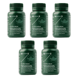 Ultra Nature Muscle Health & Pain + Inflammation Relief 60 Pack of 5