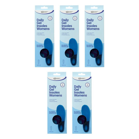 Pharmacy Health Daily Gel Insoles Womens x 4 Bundle of 5