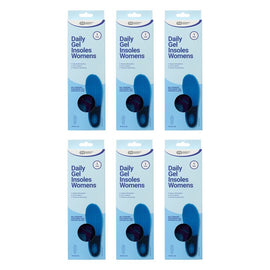 Pharmacy Health Daily Gel Insoles Womens x 4 Bundle of 6