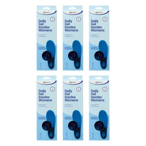 Pharmacy Health Daily Gel Insoles Womens x 4 Bundle of 6