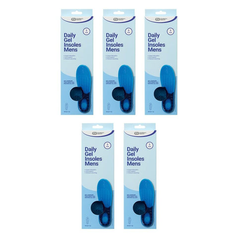 Pharmacy Health Daily Gel Insoles Mens x 4 Bundle of 5