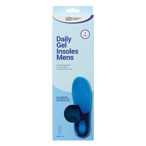 Pharmacy Health Daily Gel Insoles Mens x 4
