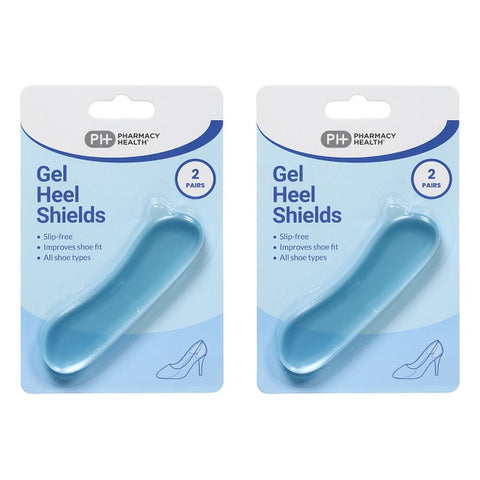 Pharmacy Health Gel Heel Shields 2-Pair x 6 Bundle of 2