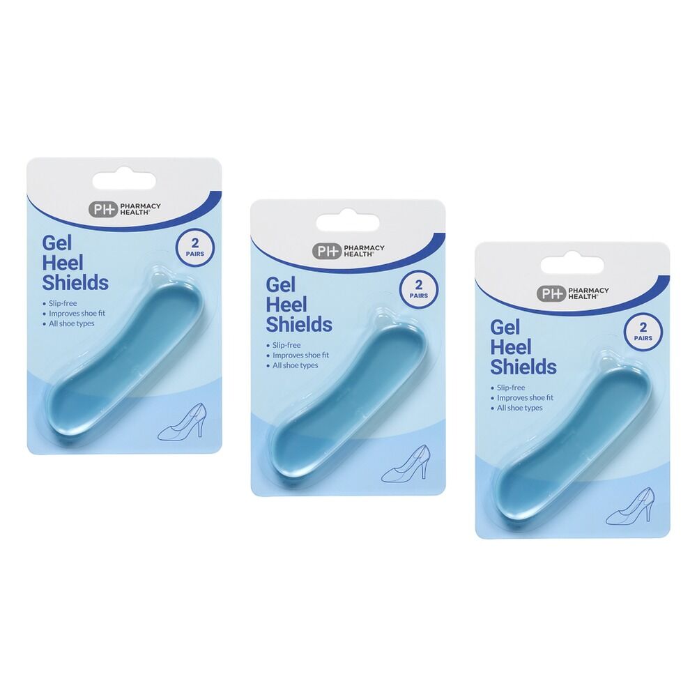 Pharmacy Health Gel Heel Shields 2-Pair x 6 Bundle of 3